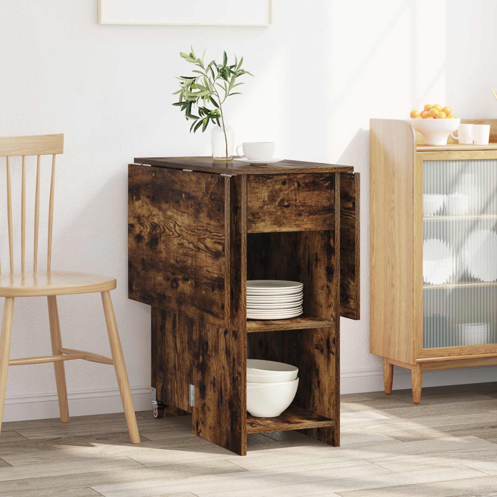 Esstisch 115 x 70 x 75 cm Holzwerkstoff Weiß Rechtwinklig