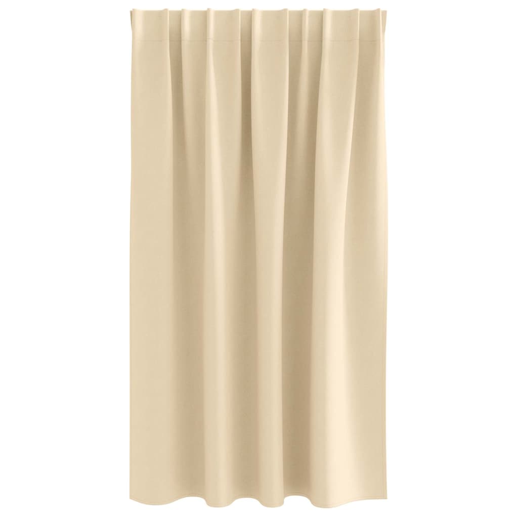 Verdunkelungs-Vorhänge mit Ringen 2 pcs Beige 140 x 140 cm