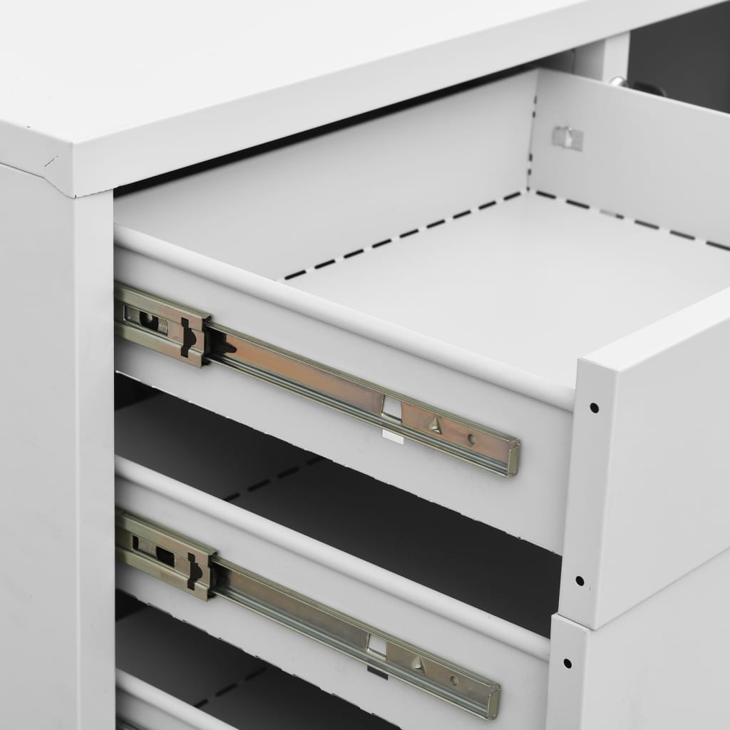 Büroschrank mit Pflanzkasten Anthrazit 90x40x125 cm Stahl
