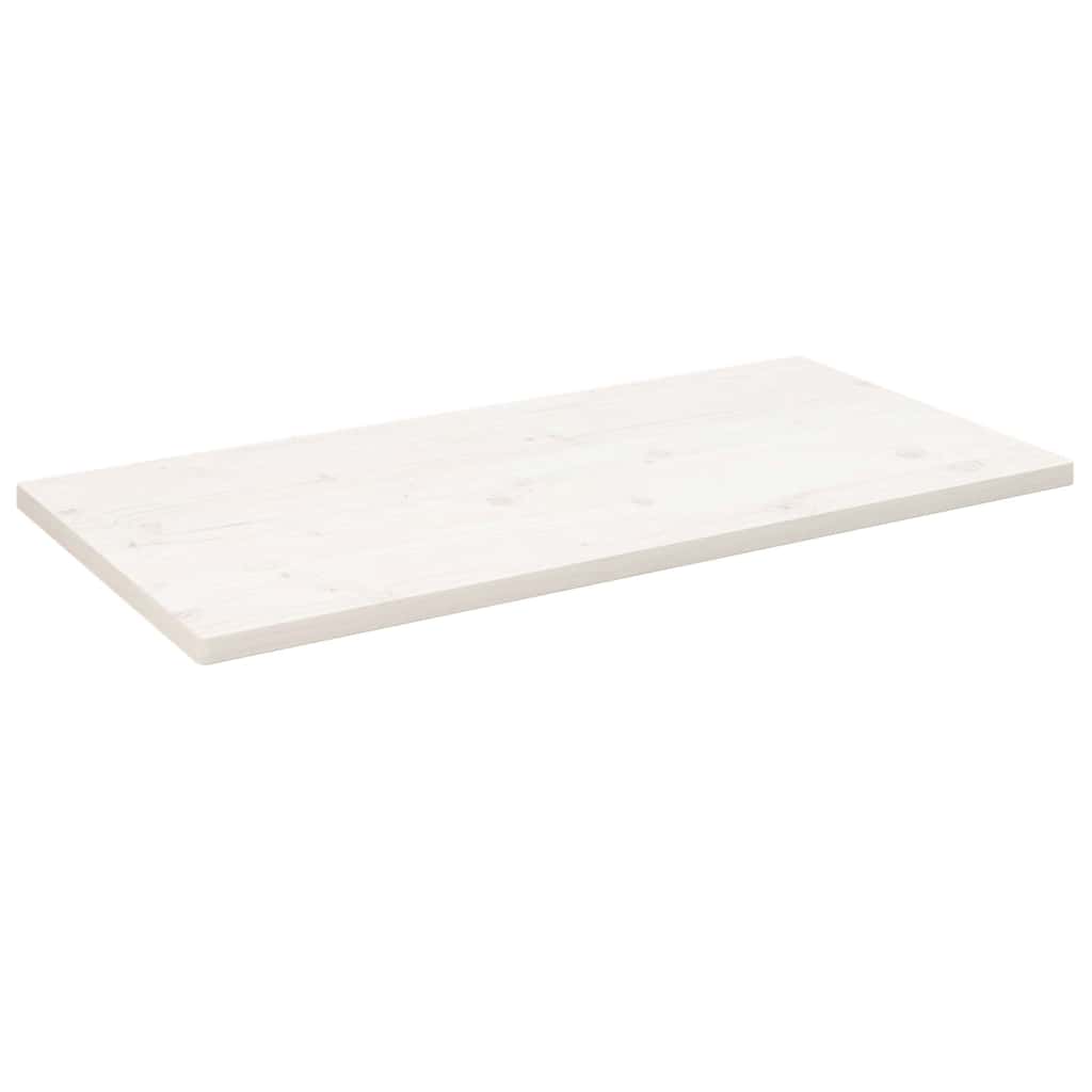 Tischplatte Weiß 40x40x2,5 cm Massivholz Kiefer Quadratisch