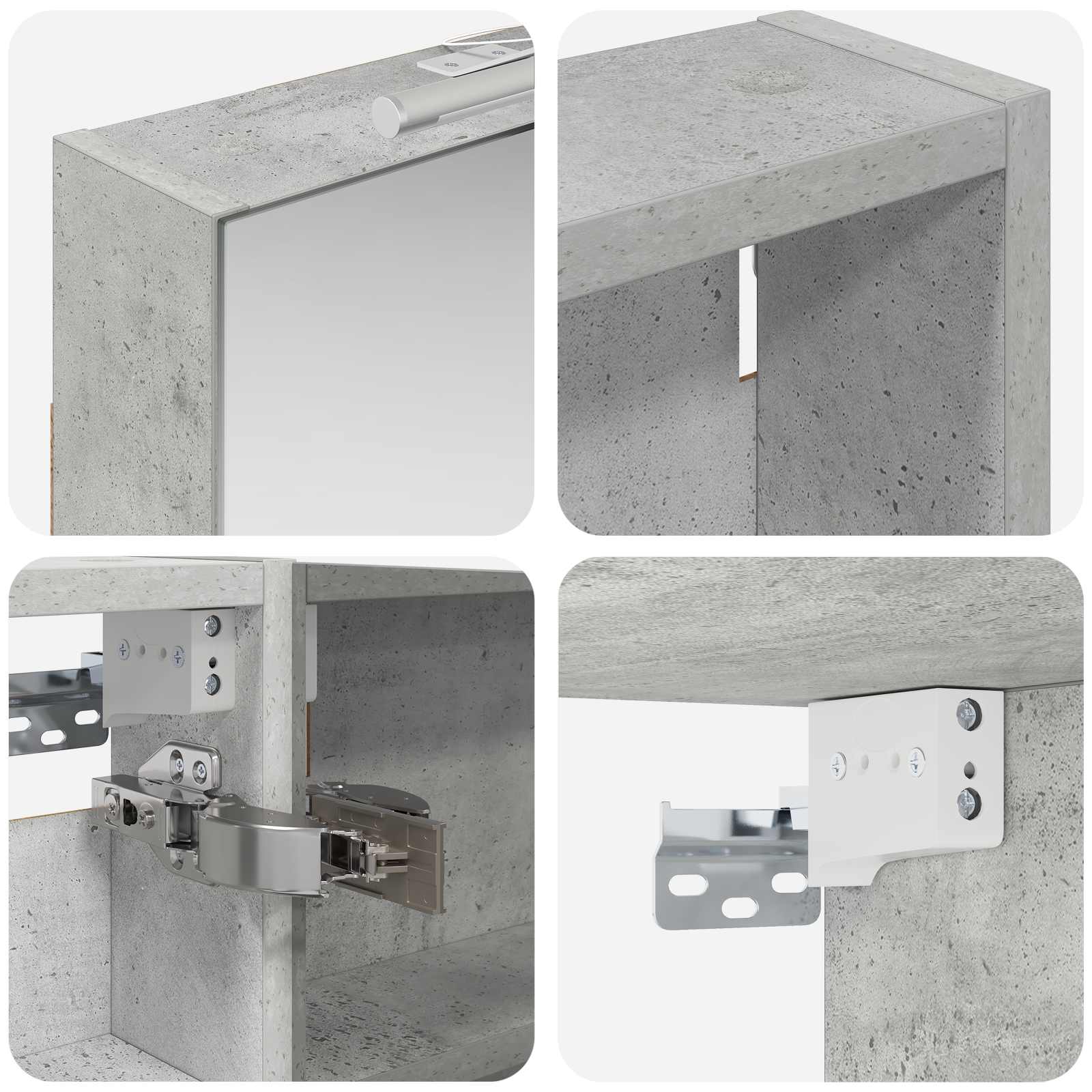 Badezimmerschrank-Set 3 pcs 80 x 10,5 x 50 cm Holzwerkstoff