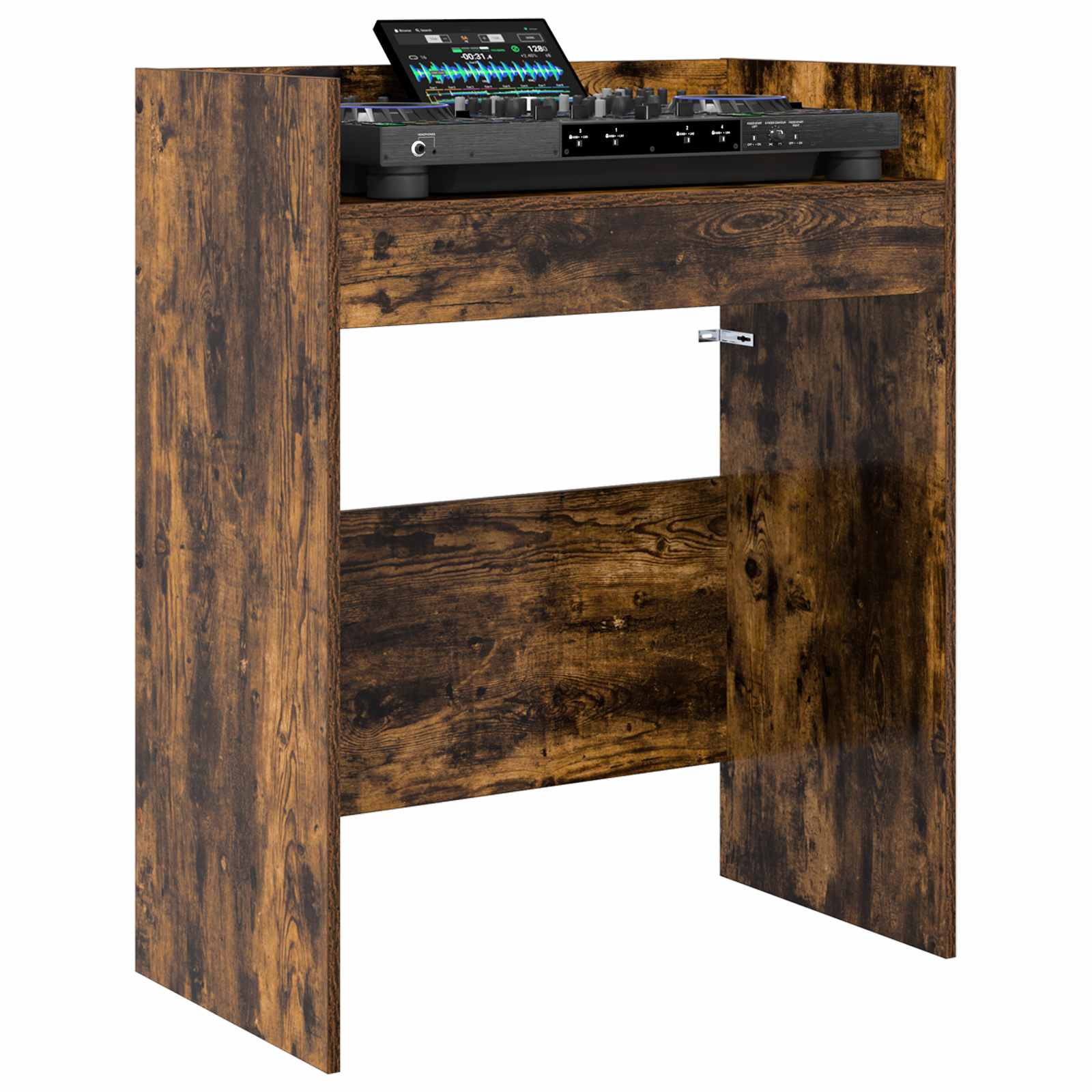 DJ Tisch Weiß 102 x 45 x 102 cm Holzwerkstoff