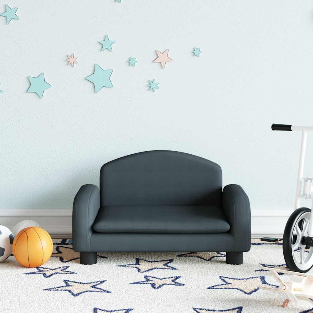 Kindersofa Creme 70x45x30 cm Stoff