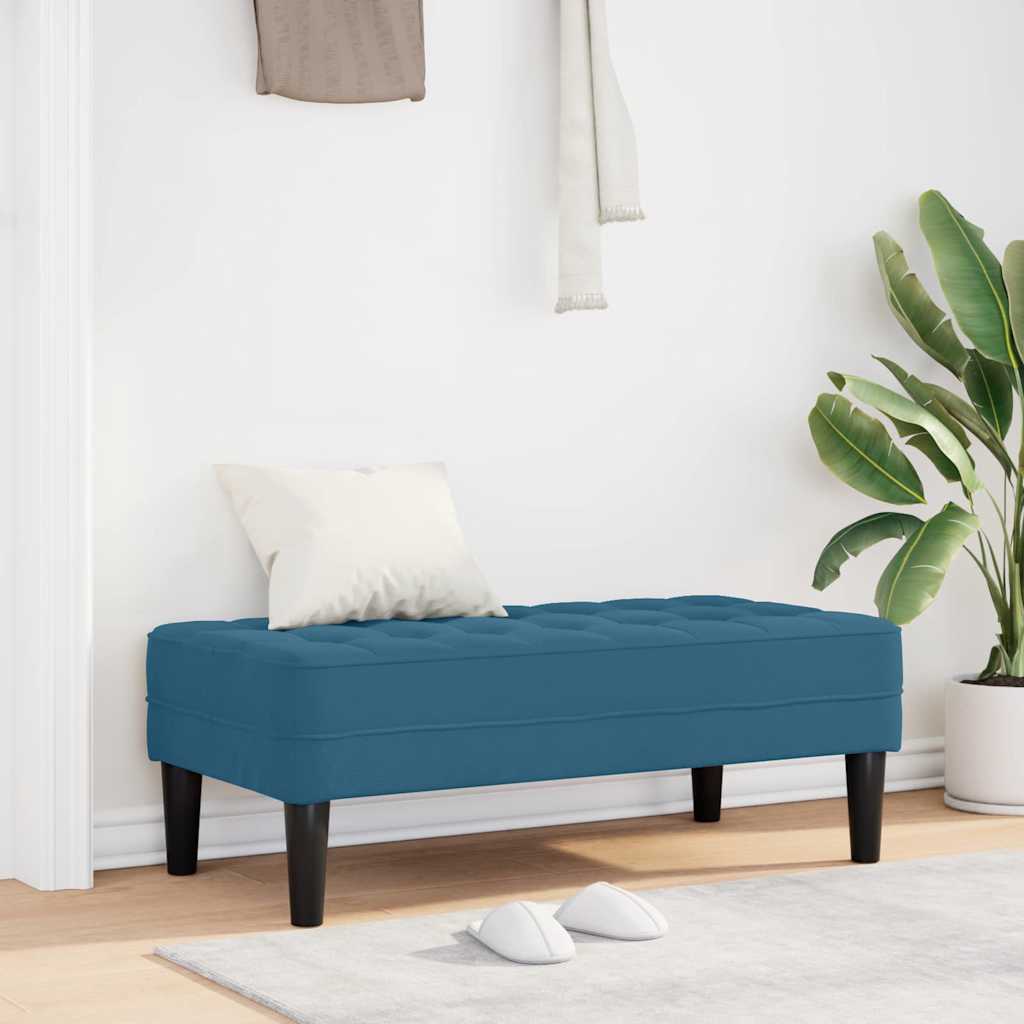 Bank mit Kissen Hellgrau 113 x 57 x 39 cm Samt