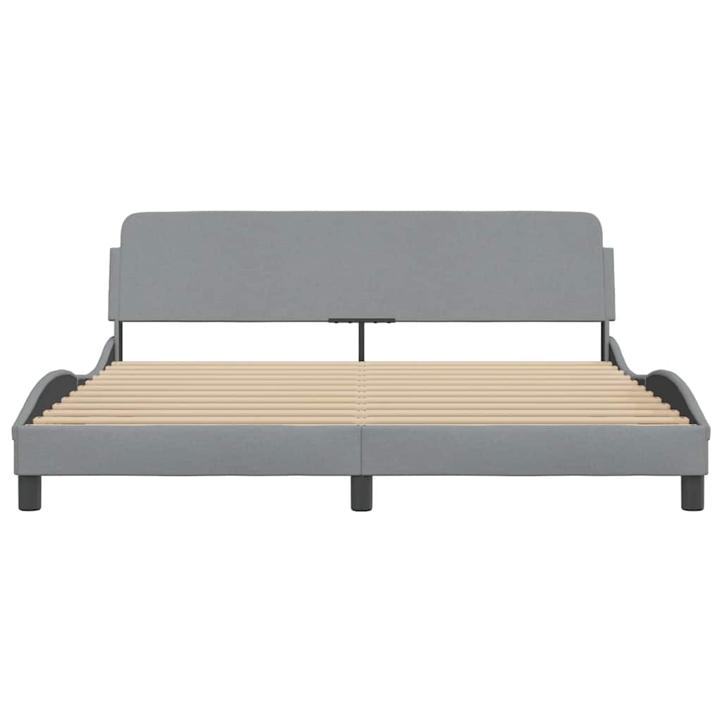 Bettgestell "Dover" Hellgrau 100x190 cm Stoff