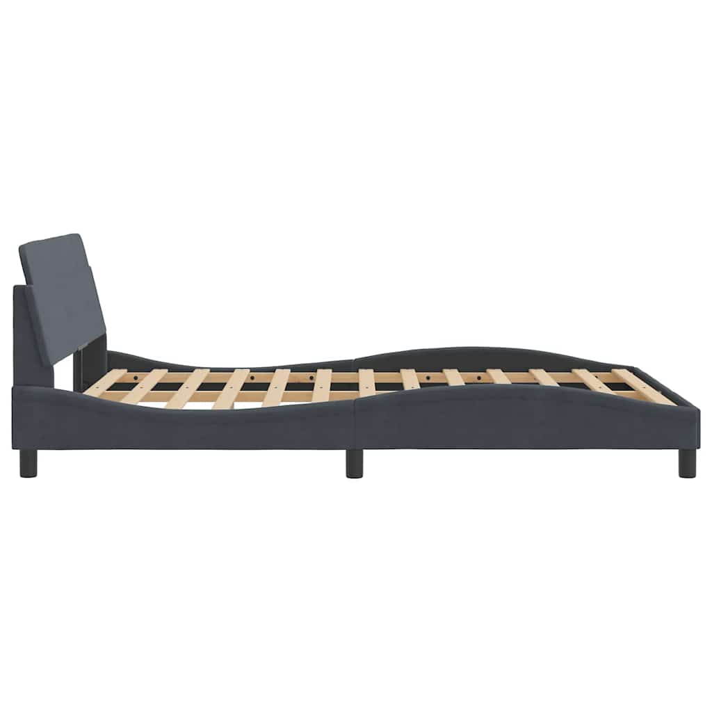 Bettgestell "Dover" Hellgrau 100x190 cm Samt