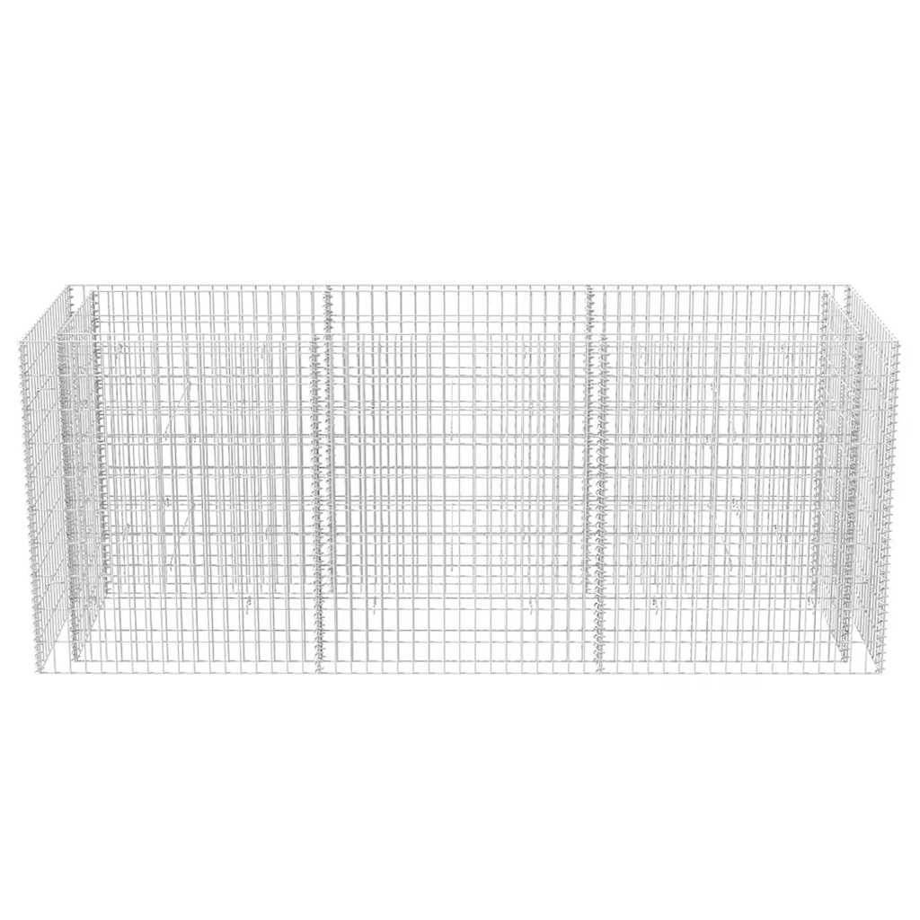 Gabionen-Hochbeet Stahl 360×90×100 cm