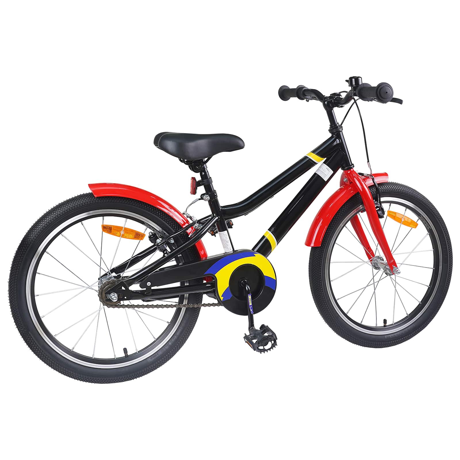 Kinderfahrrad 12 Zoll für 2-4 Jahre alt Schwarz Rot