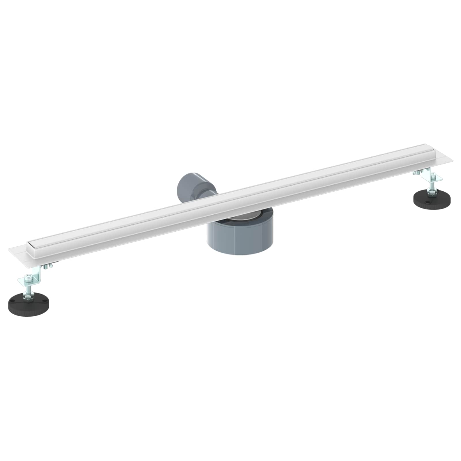 360° Duschablauf mit slim Modell Silber 50 cm Edelstahl 304