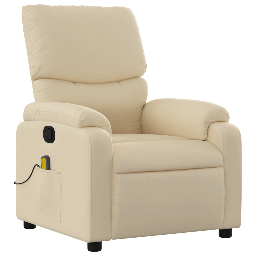 Massage-Relaxsessel, hellgrauer Stoff