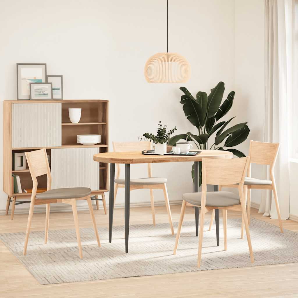 Tischplatte 80x40x2 cm Massivholz Eiche Oval