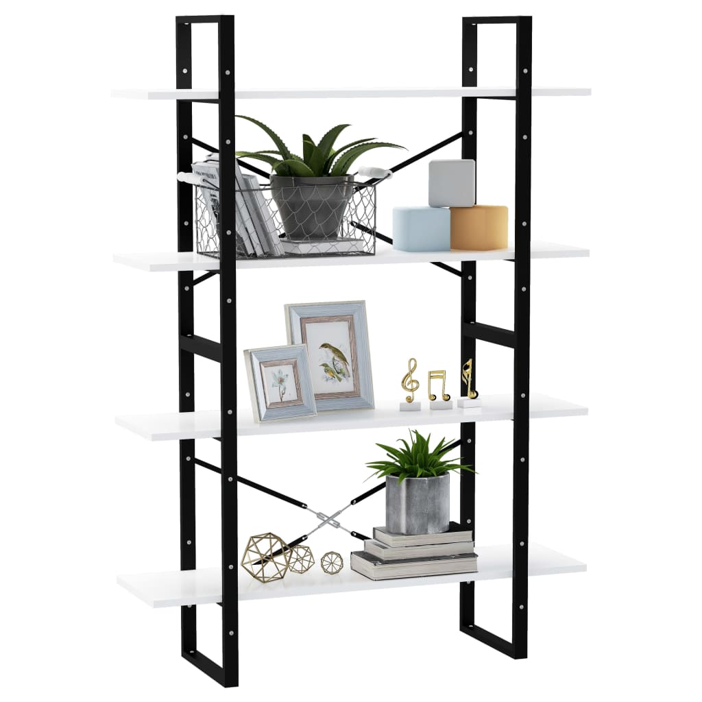 Bücherregal 2 Fächer Weiß 100x30x70 cm Holzwerkstoff