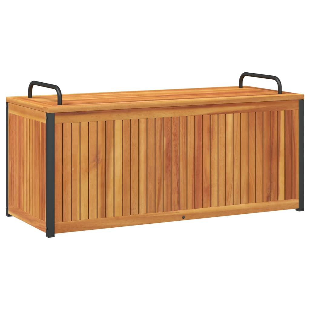 Gartenbox 45x45x45/53 cm Massivholz Akazie und Stahl