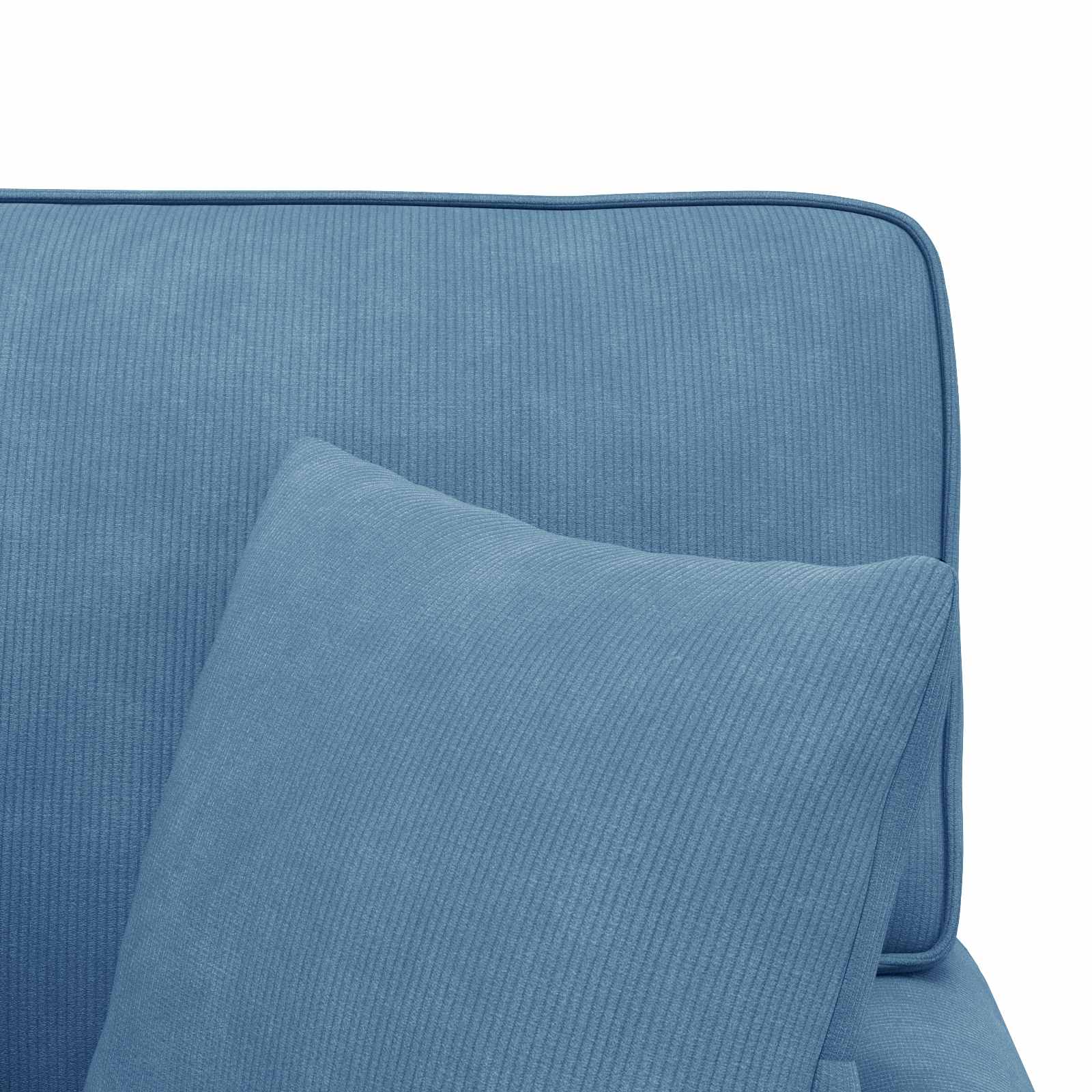 Chaise Lounge mit Rock mit Kissen 3 pcs Hellgrau Cordstoff