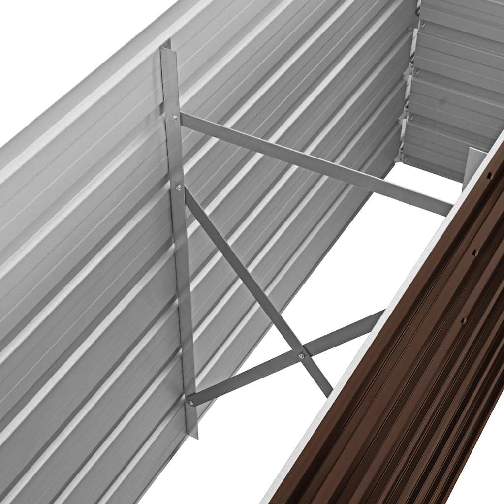 Hochbeet Braun 160 x 80 x 77 cm Verzinkter Stahl