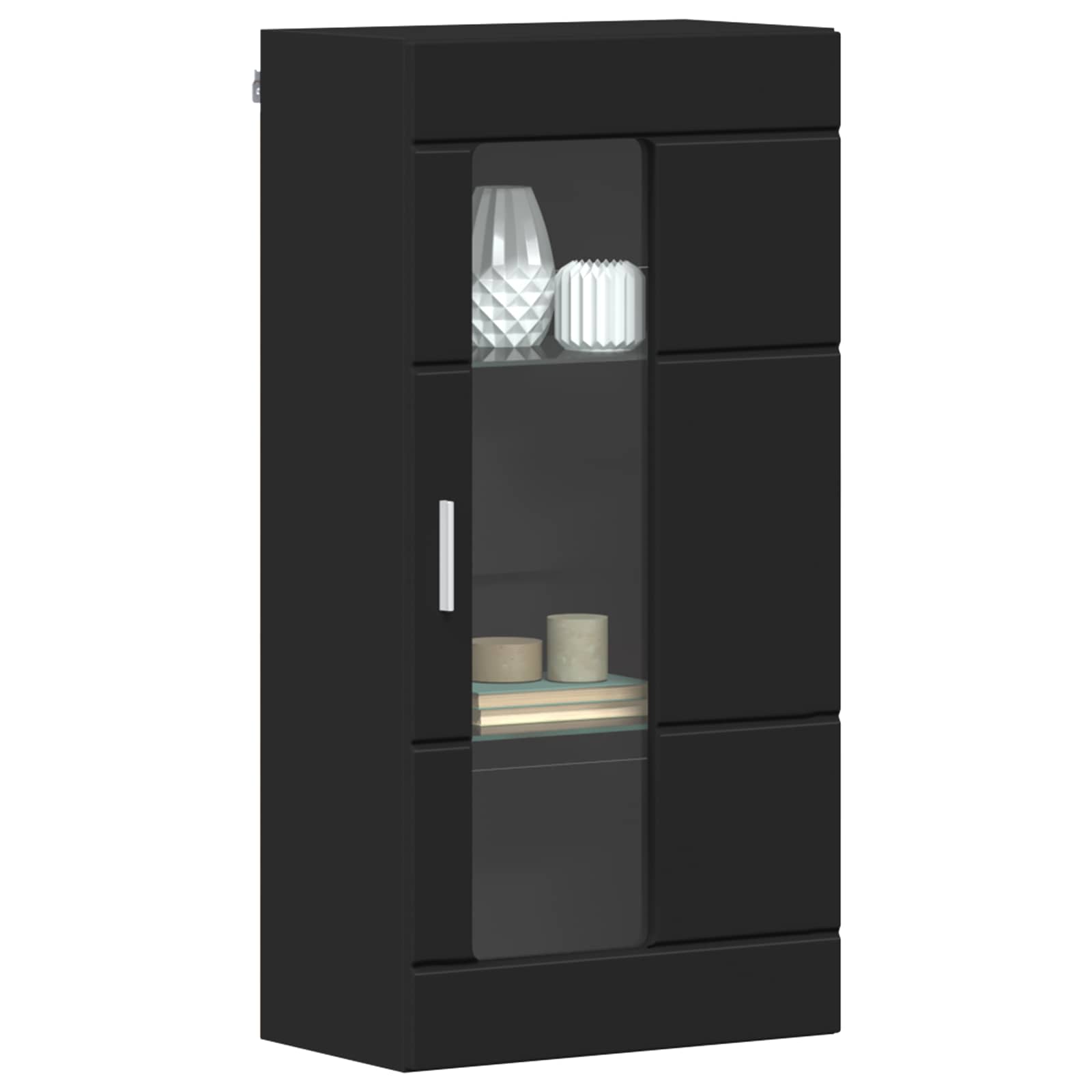 Highboard mit Regal FLORIN Weiß 60 x 35 x 182 cm Holzwerkstoff