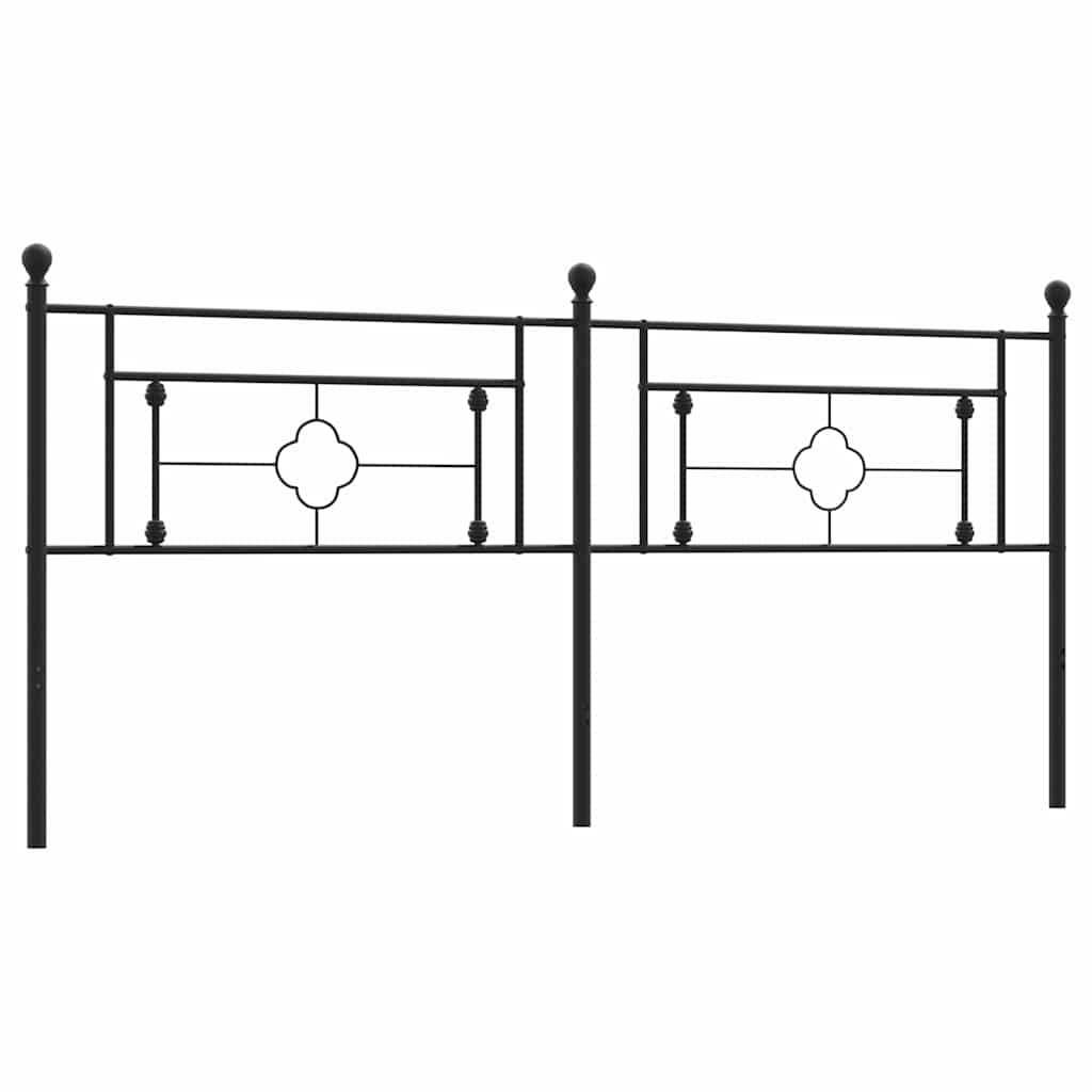 Ersatz-Kopfteil Metall Schwarz 100 cm