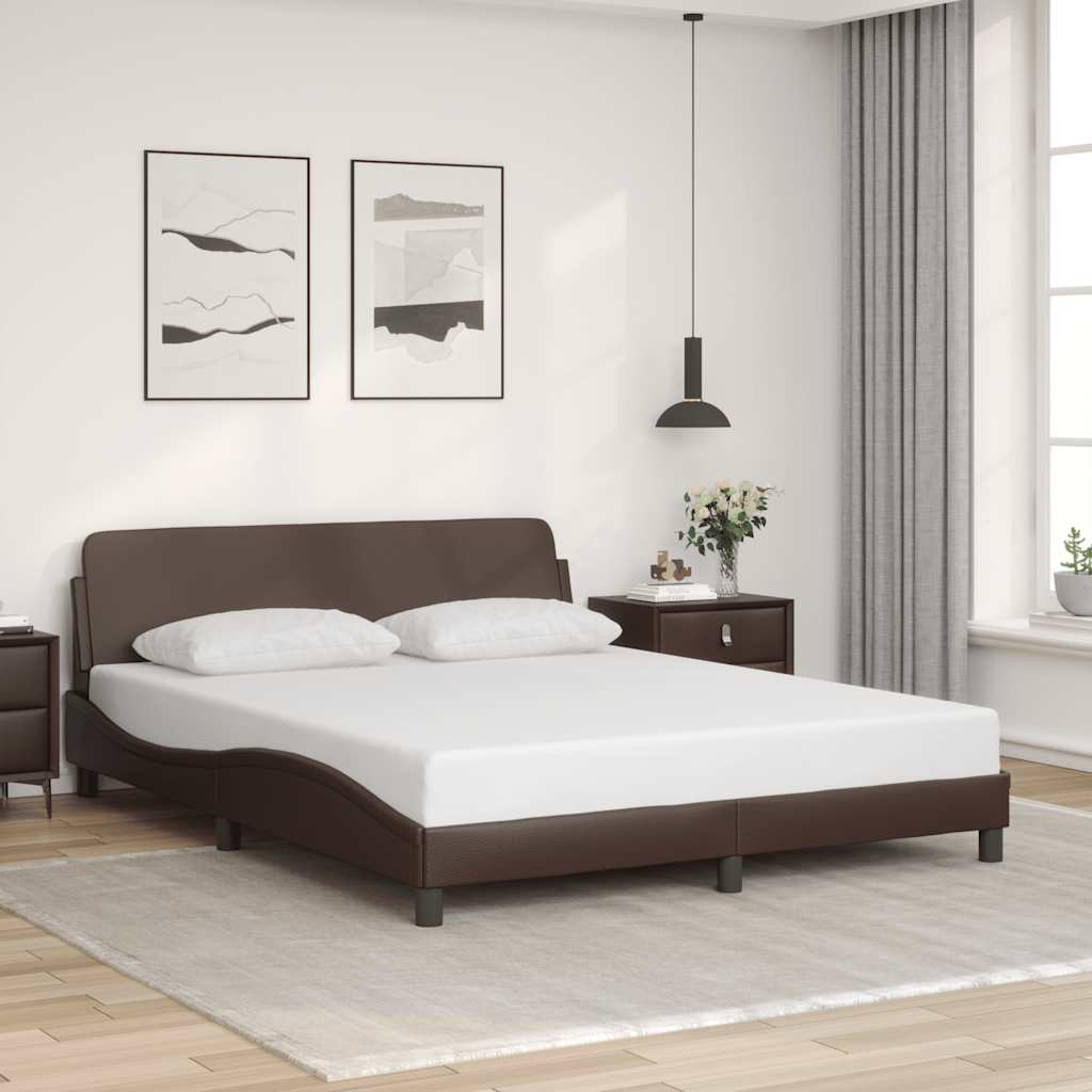 Bettgestell "Dover" Schwarz 80x200 cm Kunstleder