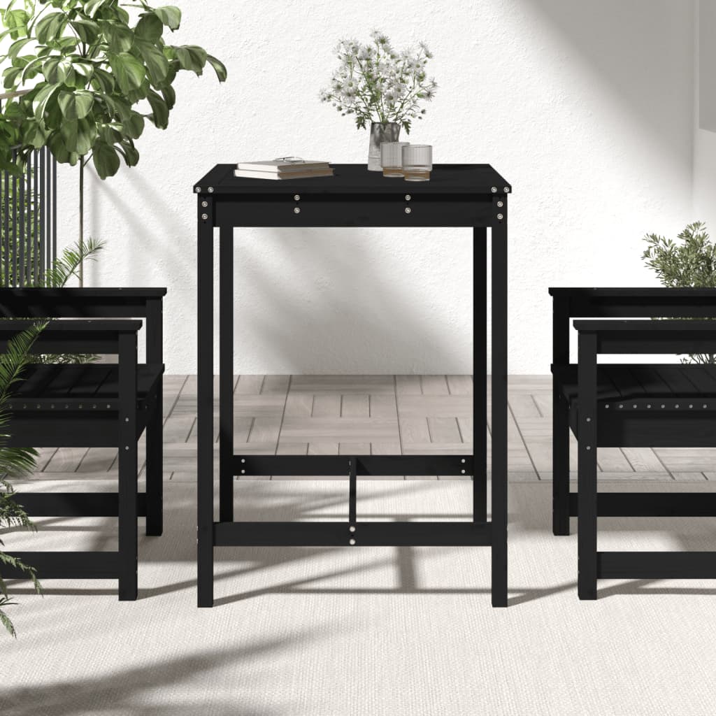 Gartentisch 82,5x82,5x110 cm Massivholz Kiefer