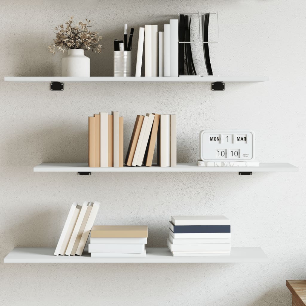 Bücherregal-Bretter 4 Stk. Weiß 40x10x1,5 cm Holzwerkstoff