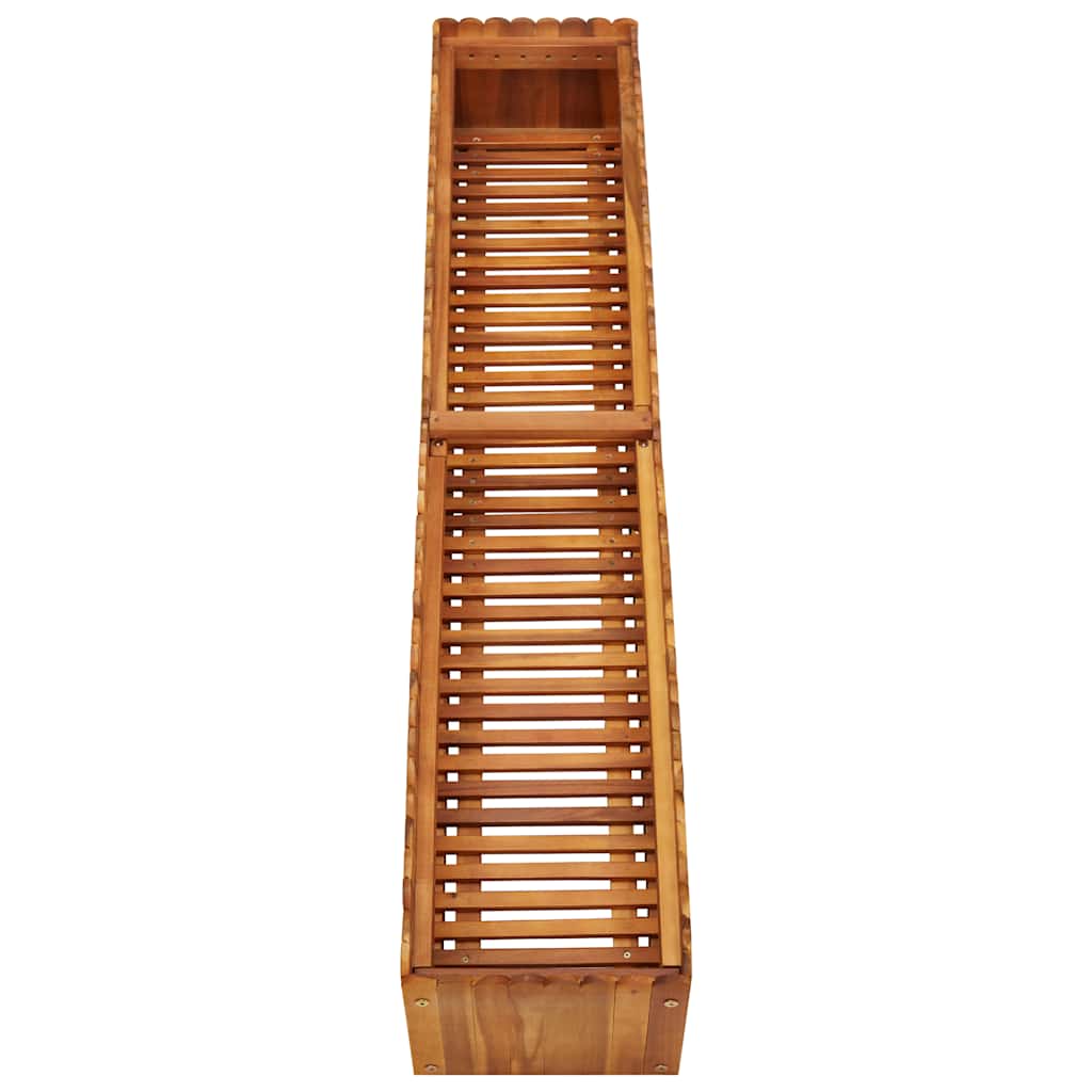 Garten-Hochbeet 50 x 30 x 25 cm Massivholz Akazie