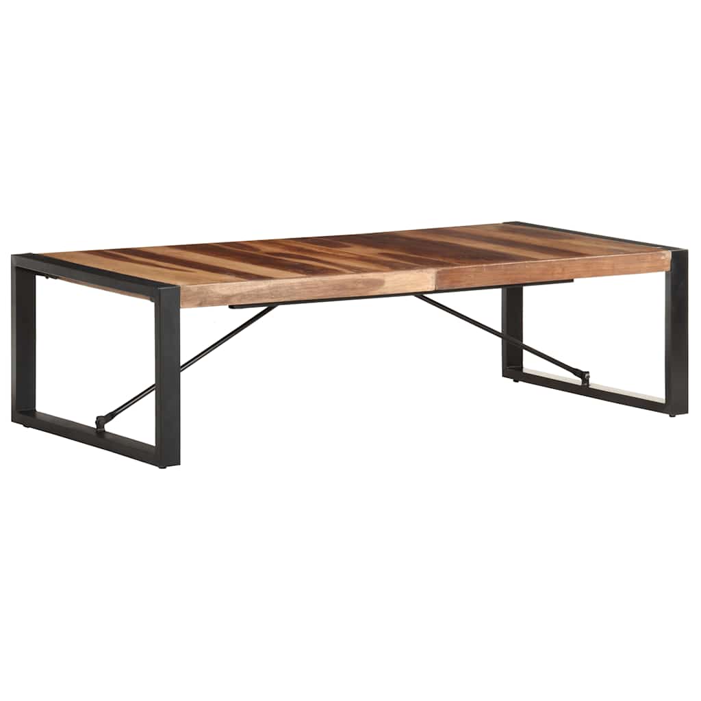 Couchtisch 140x140x40 cm Raues Mangoholz