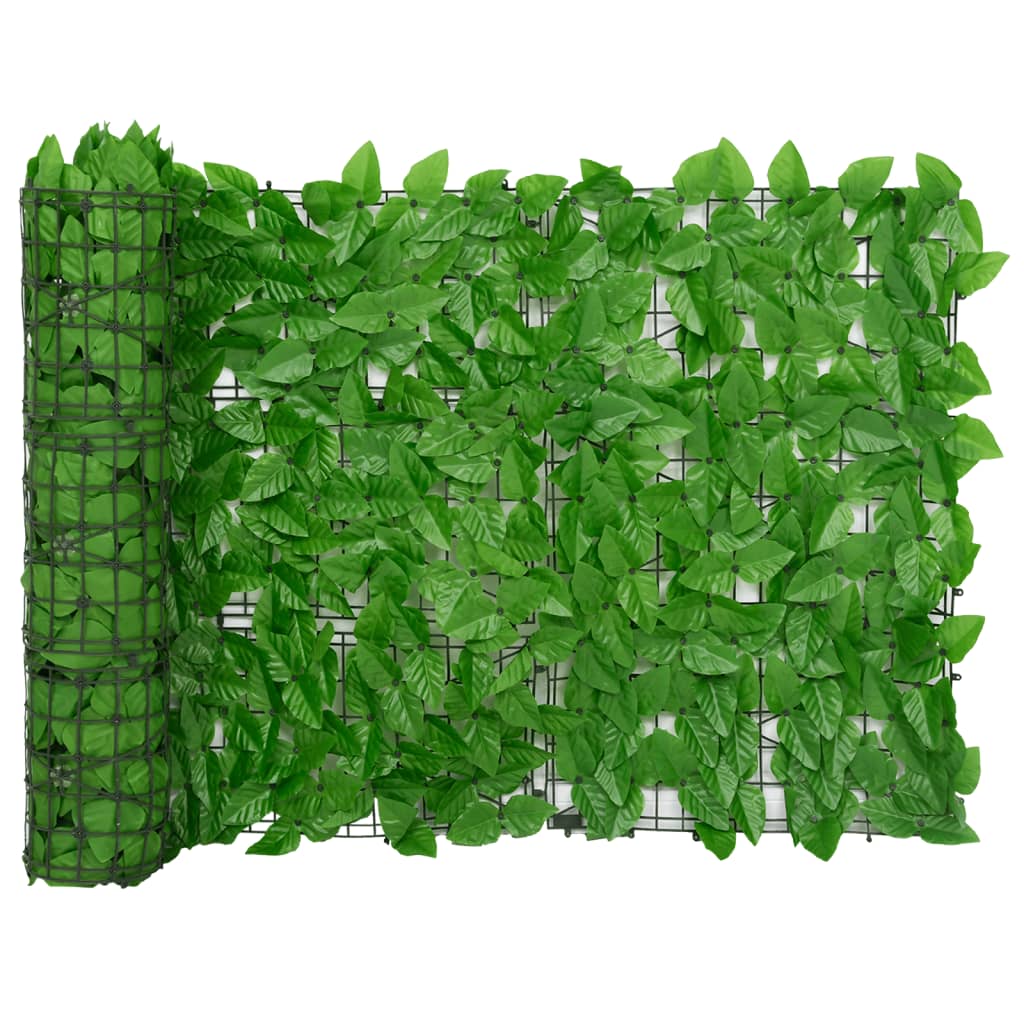 Balkon-Sichtschutz mit Dunkelgrünen Blättern 200x75 cm