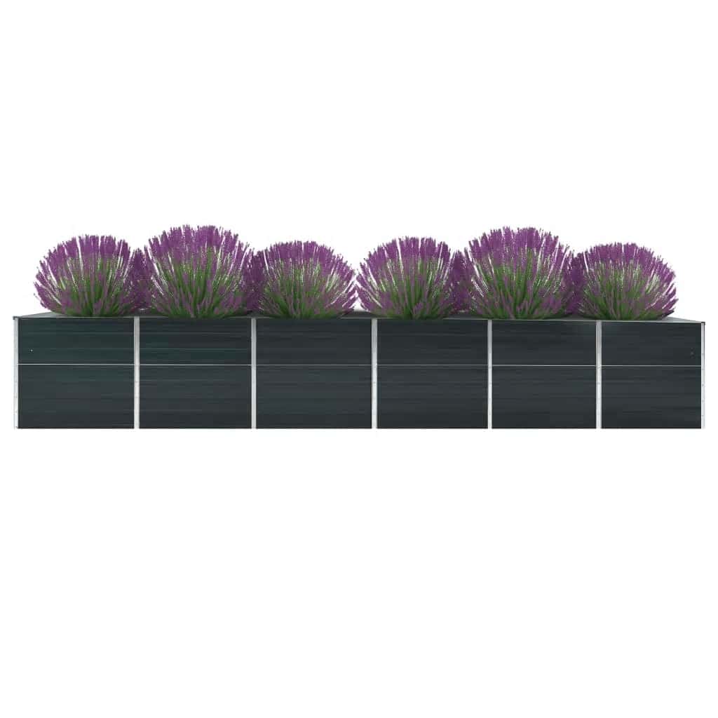 Hochbeet Anthrazit 160 x 80 x 77 cm Verzinkter Stahl