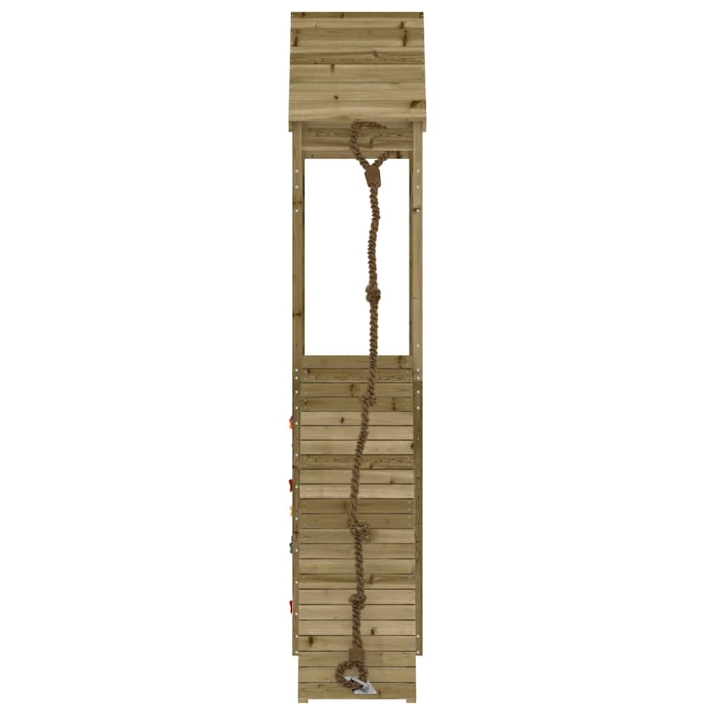 Spielturm mit Kletterwand Massivholz Kiefer
