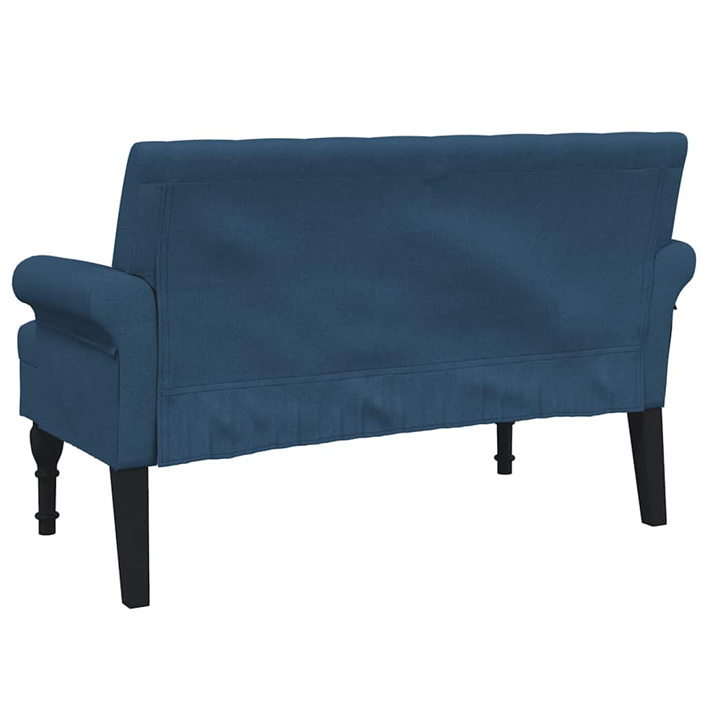 Bank mit Rückenlehne Dunkelgrau 120 x 62 x 75,5 cm Stoff