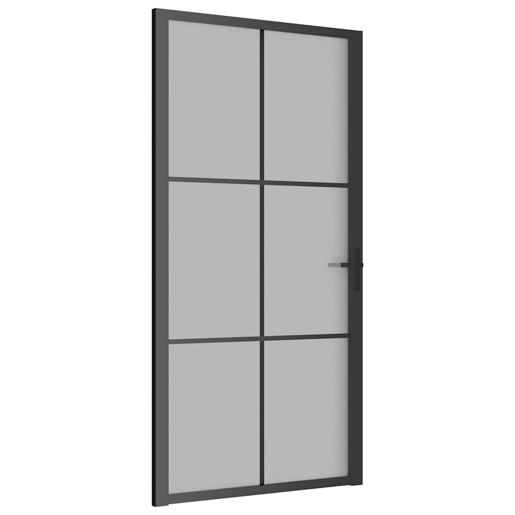Innentür ESG Glas und Aluminium 76x201,5 cm Schwarz