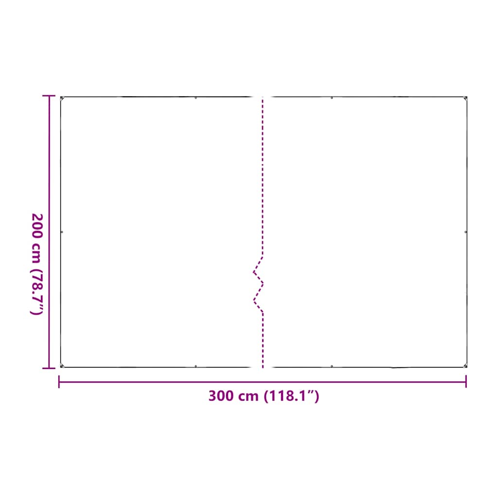 Pflanzenabdeckung mit Ösen 1x3 m Polyethylen