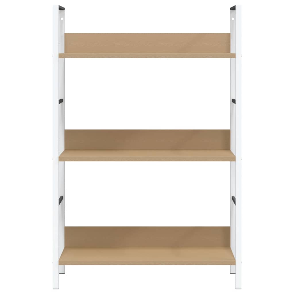 Bücherregal 3 Regalböden Schwarz 60×27,6×90,5 cm Holzwerkstoff