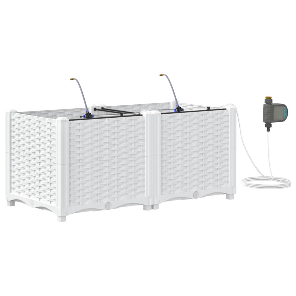 Garten-Pflanzgefäß 4 Stk. Braun 160 x 40 x 22 cm PP