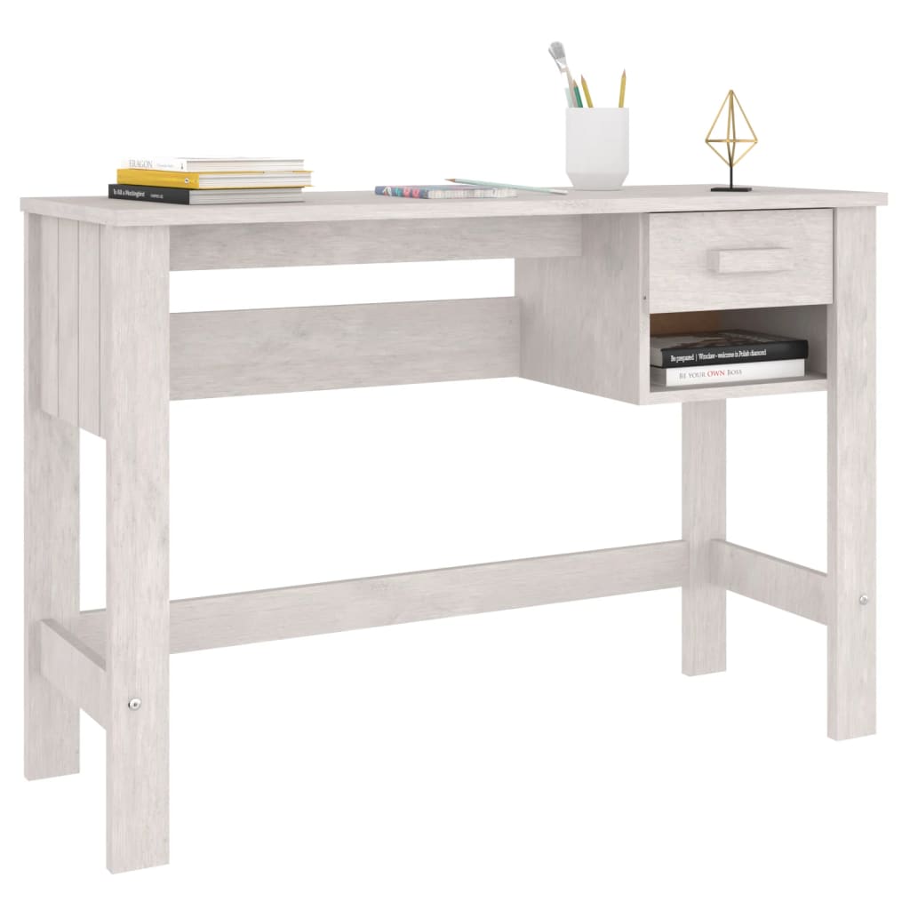 Schreibtisch HAMAR Honigbraun 110x40x75 cm Massivholz Kiefer