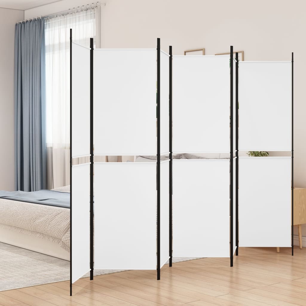 3-teiliger Raumteiler Beige 150 x 180 cm Stoff