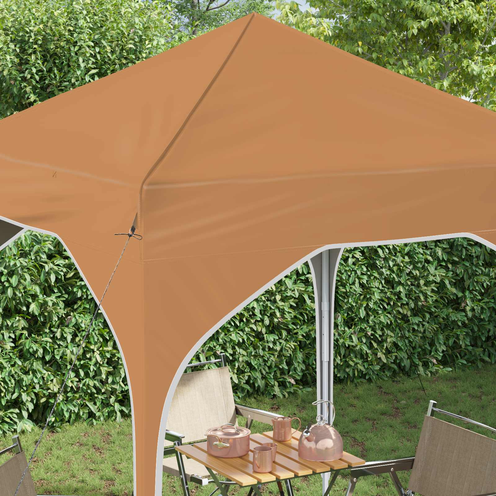 Pop-up Partyzelt 194 x 194 x 245 cm Creme