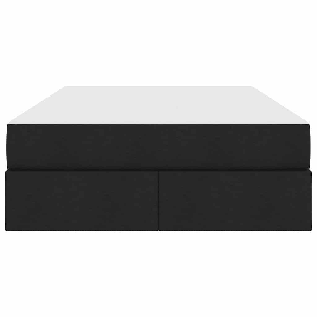 Aufbewahrungsbett mit Matratze Hellgrau 90 x 190 cm Polyester