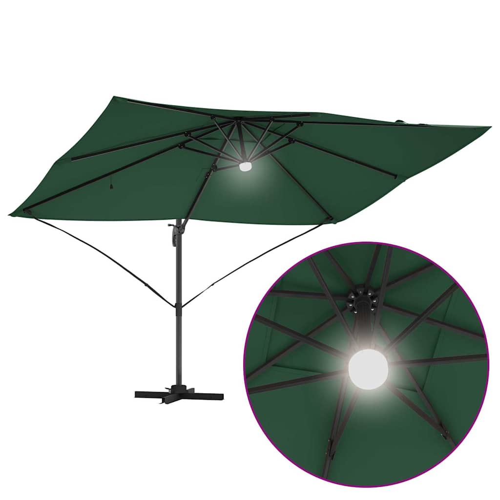 Sonnenschirm Sand 351 x 250 x 253 cm Polyester und Aluminium