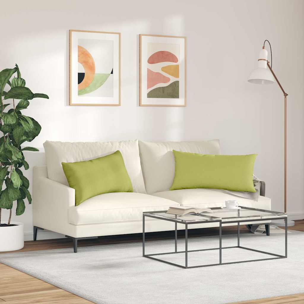 Sofakissen 2 pcs Hellgrau 50 x 30 cm Stoff
