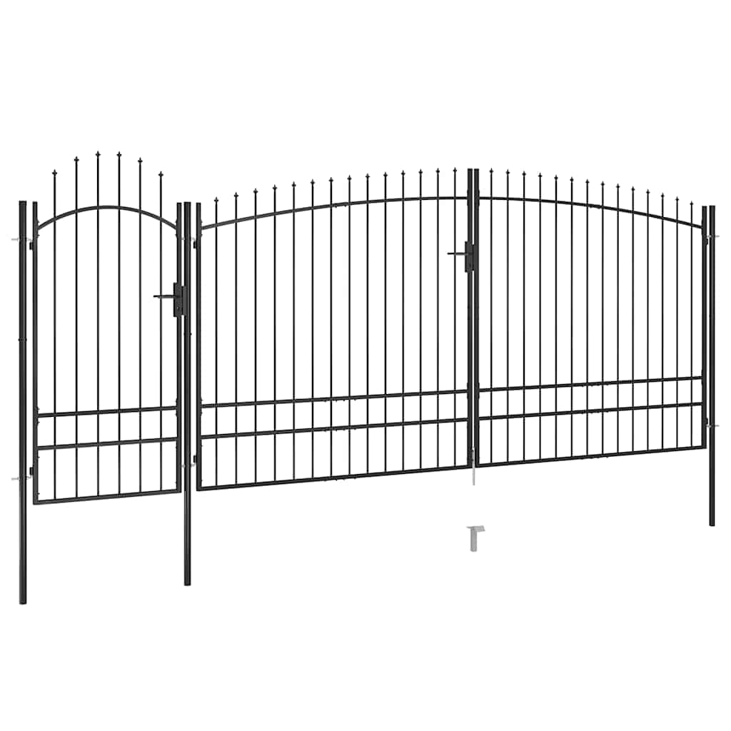 Gartentor Woerden mit Speerspitze 5x1 m Schwarz