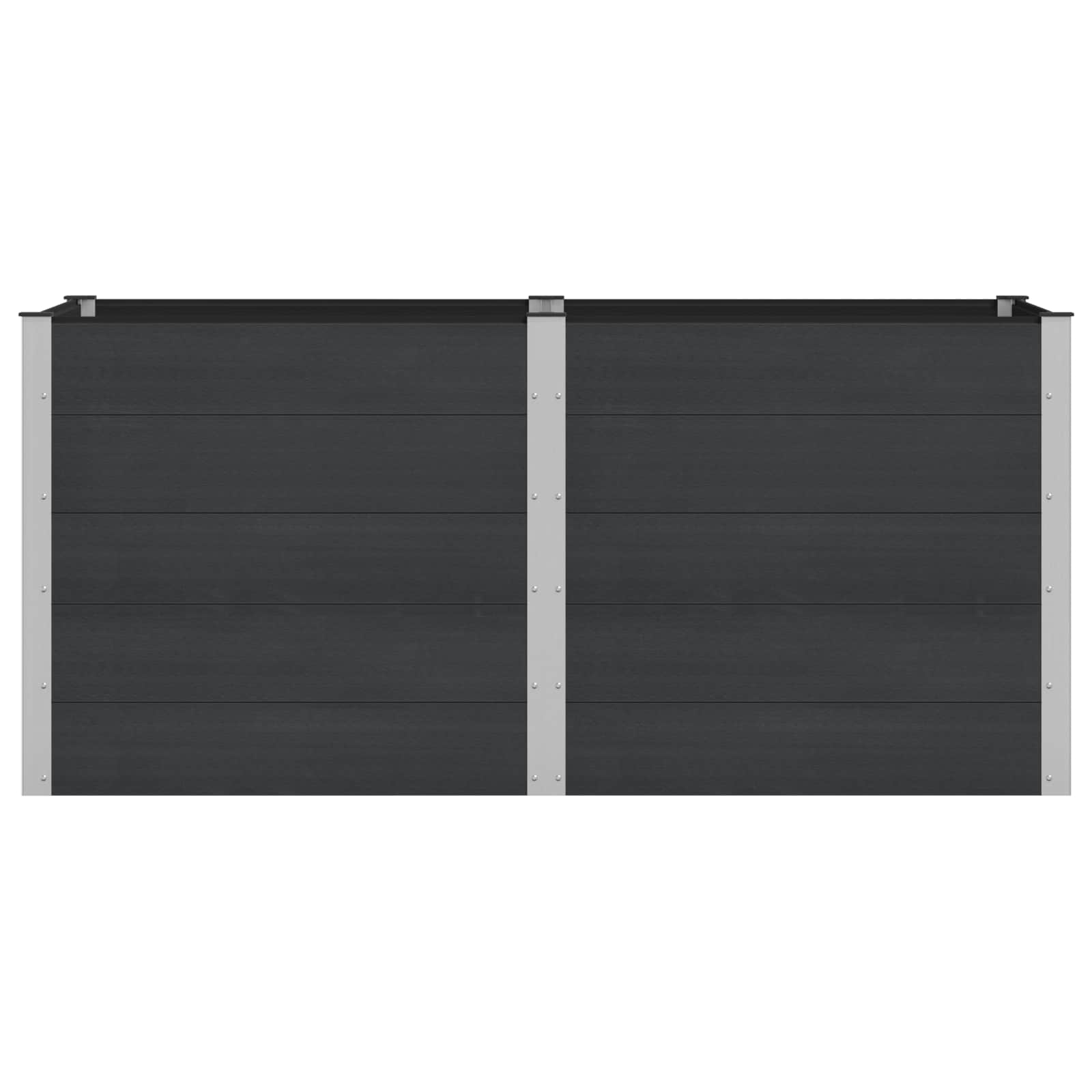 Garten-Hochbeet 200x50x54 cm WPC Grau
