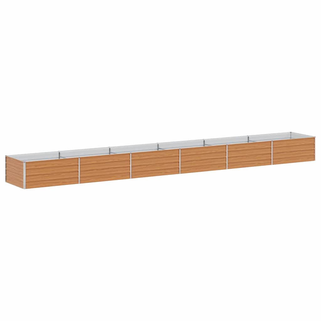 Hochbeet Hellbraun 100 x 100 x 77 cm Verzinkter Stahl