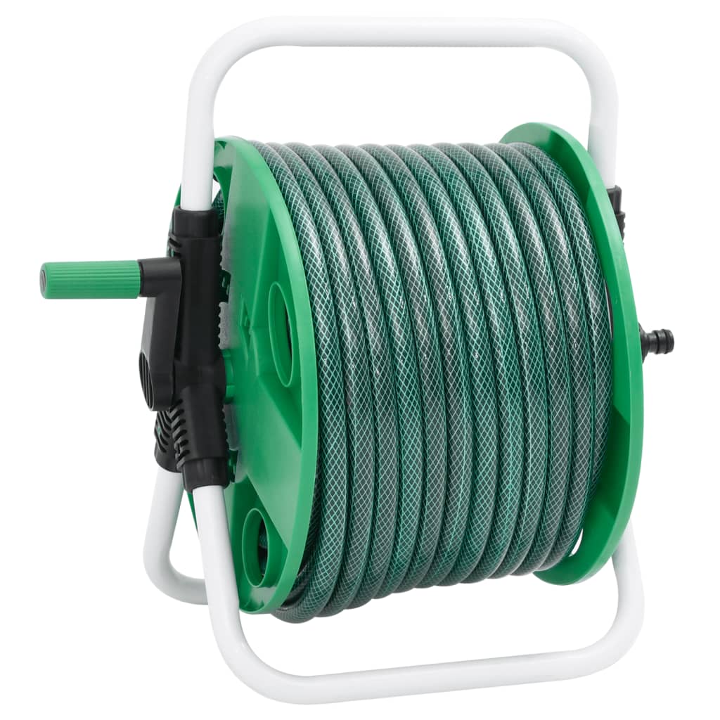 Schlauchtrommel Freistehend Grün mit 20 m Schlauch PVC