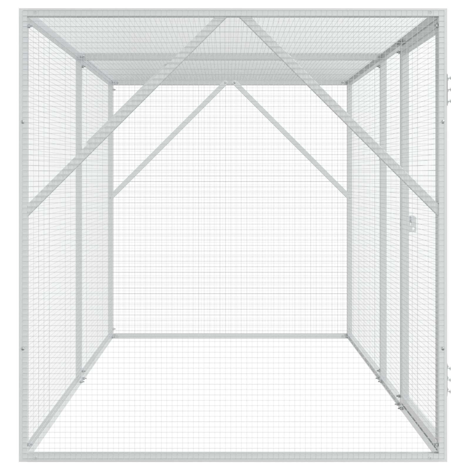 Vogelkäfig Anthrazit 210 x 304 x 213 cm Verzinkter Stahl