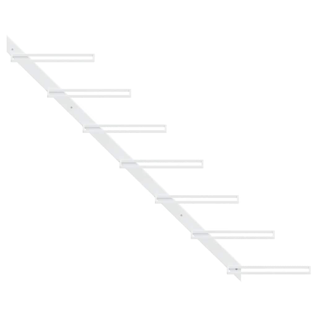 Wand-Weinregal für 7 Flaschen Schwarz Metall