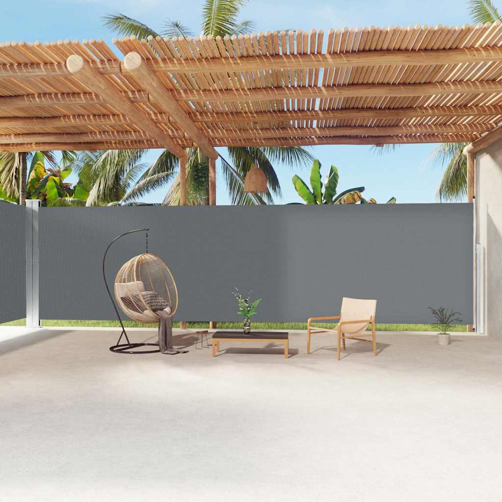 Ausziehbare Seitenmarkise 160×600 cm Braun