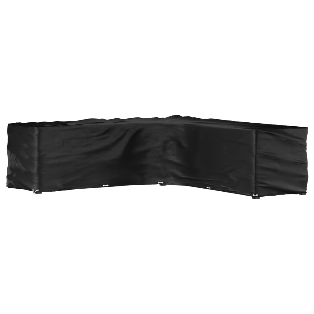 Gartenmöbel-Abdeckungen 2 Stk. L-Form 12 Ösen 250x250x90 cm