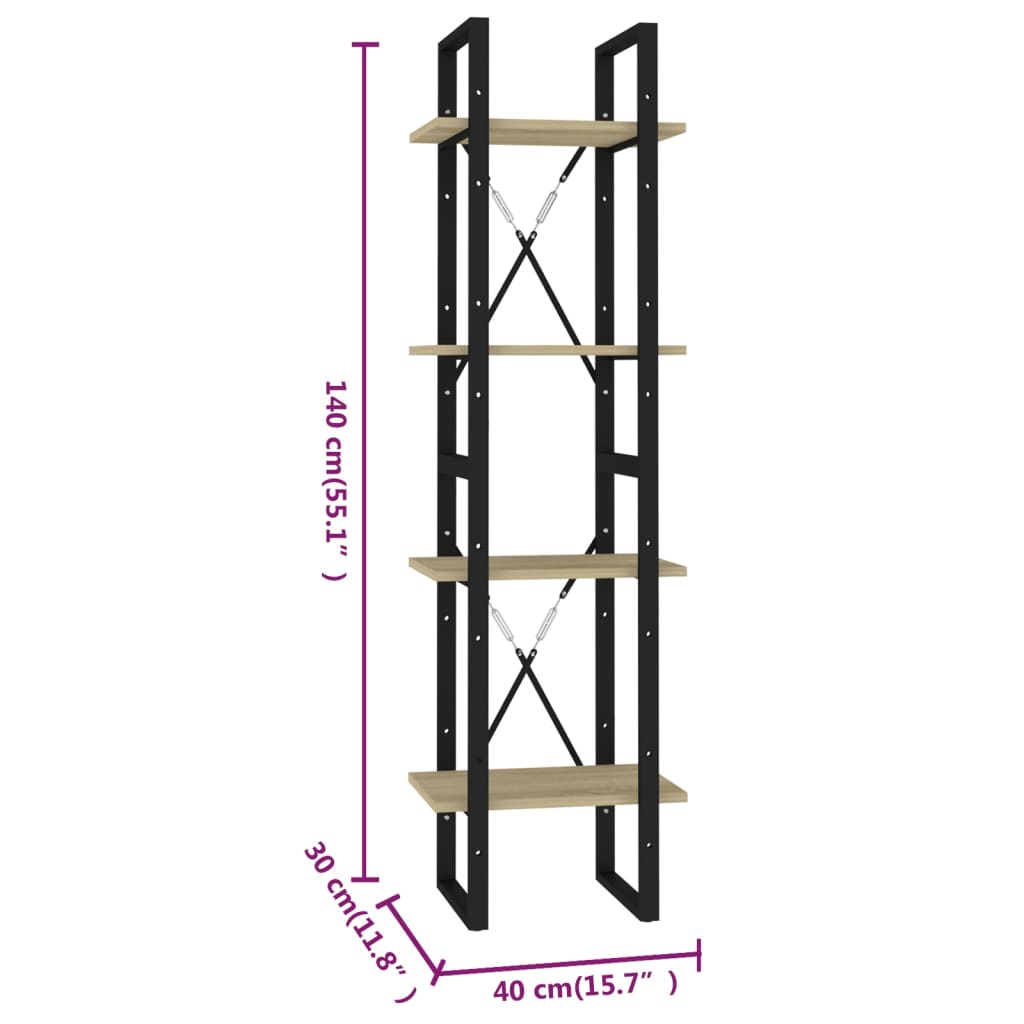 Bücherregal 2 Fächer Weiß 40x30x70 cm Holzwerkstoff