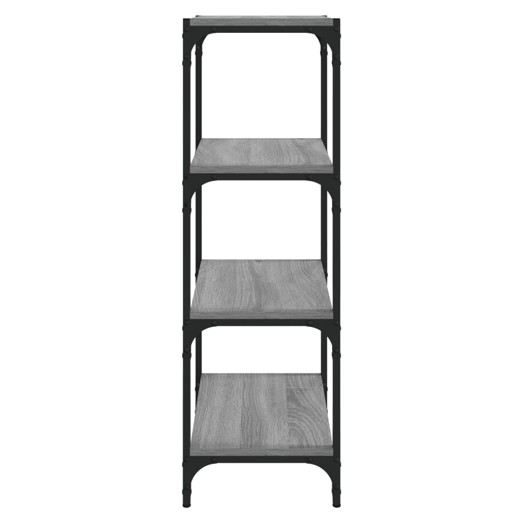 Bücherregal Schwarz 40x33x70,5 cm Holzwerkstoff und Stahl